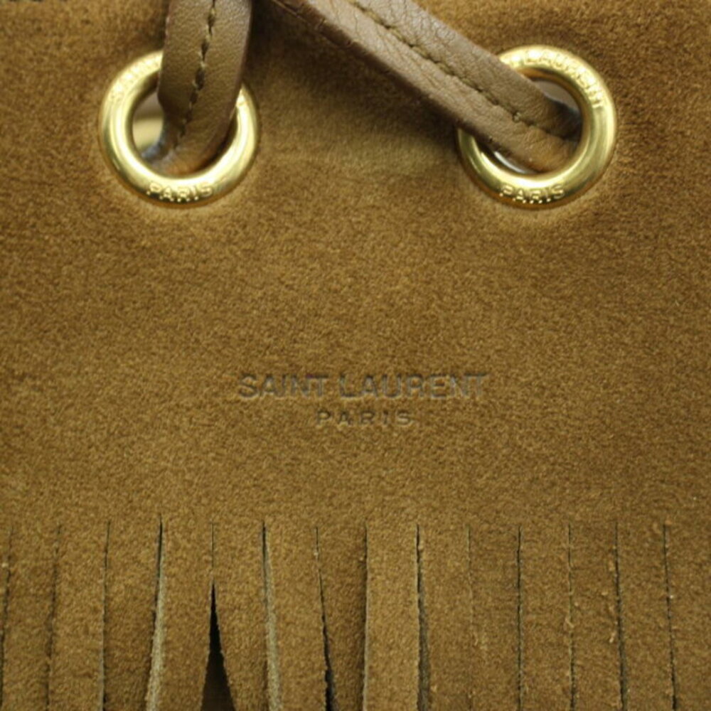 Saint Laurent Bag Suede Shoulder Brown - Picture 7 of 10